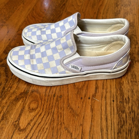 Lavender and White checkered print vans - Picture 4 of 6